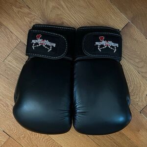 Black Century "I Love Kickboxing" 12 Ounce Gloves MMA Adult Unisex